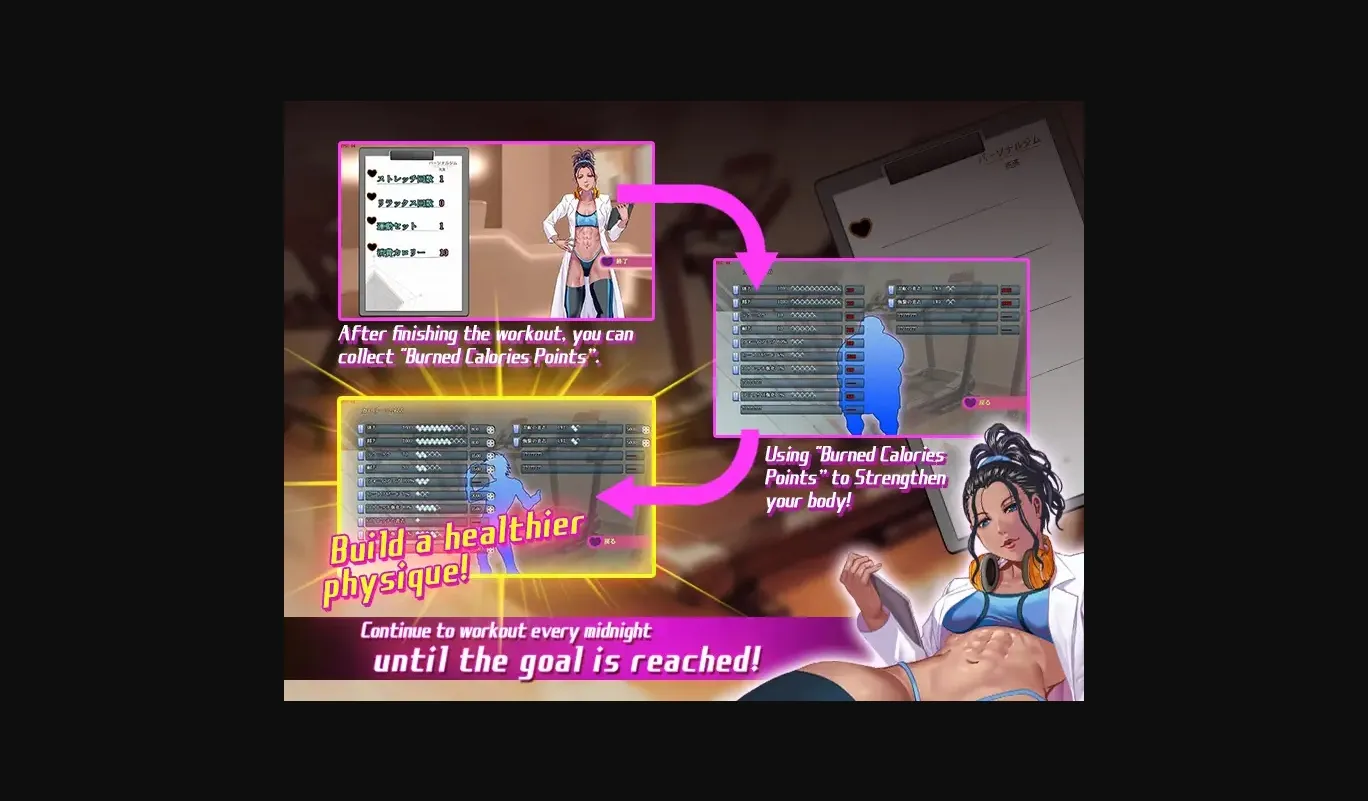 Others Completed Let's Get Fit at Midnight, Shall We  [v1.02] [CelBranch] | Free Adult Games