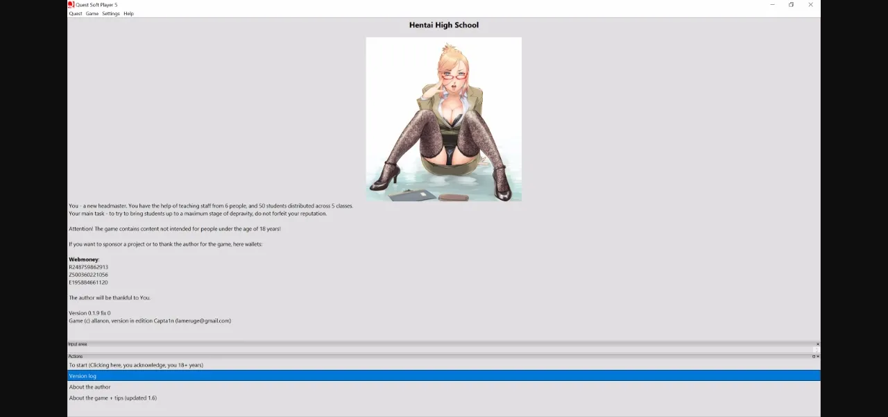 QSP Abandoned Hentai High School [v1.9] [Capta1n] | Free Adult Games