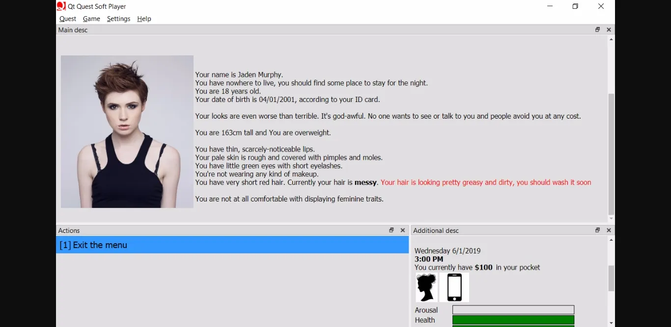 QSP Clean Slate [v1.1.4] [mugwump] | Free Adult Games