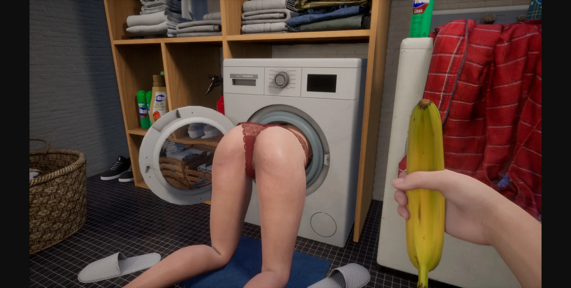 Unreal Engine Completed Mom Got Stuck in the Washing Machine [v1.9] [Mad Mike Production] | Free Adult Games