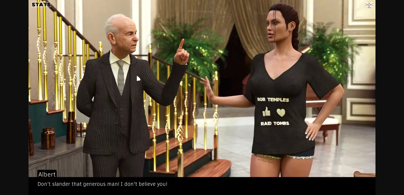 VN Ren'Py Lara Croft and the Lost City [v0.4.7] [Old DVD] | Free Adult Games