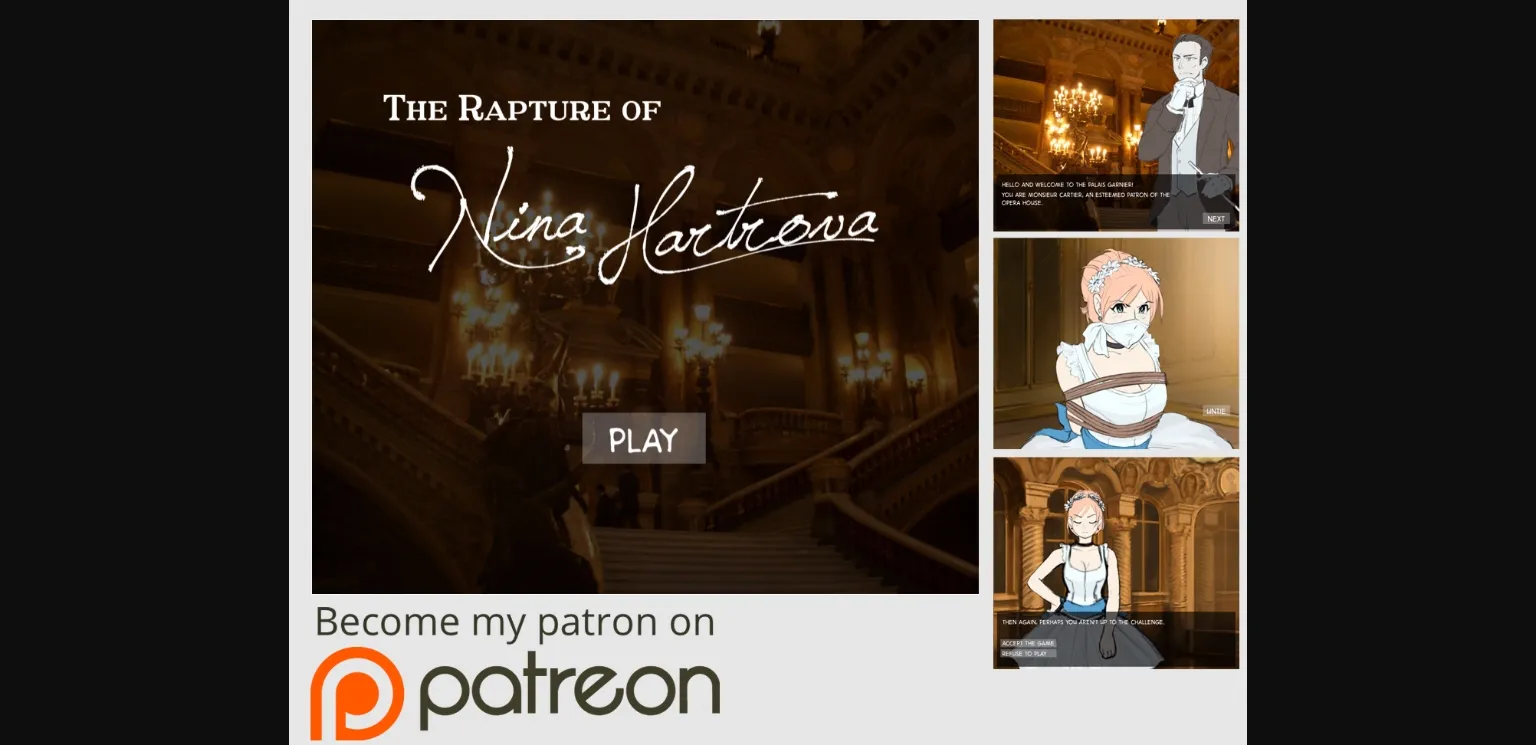 VN Ren'Py Completed The Rapture of Nina Hartova Part 1 [Heartgear] | Free Adult Games