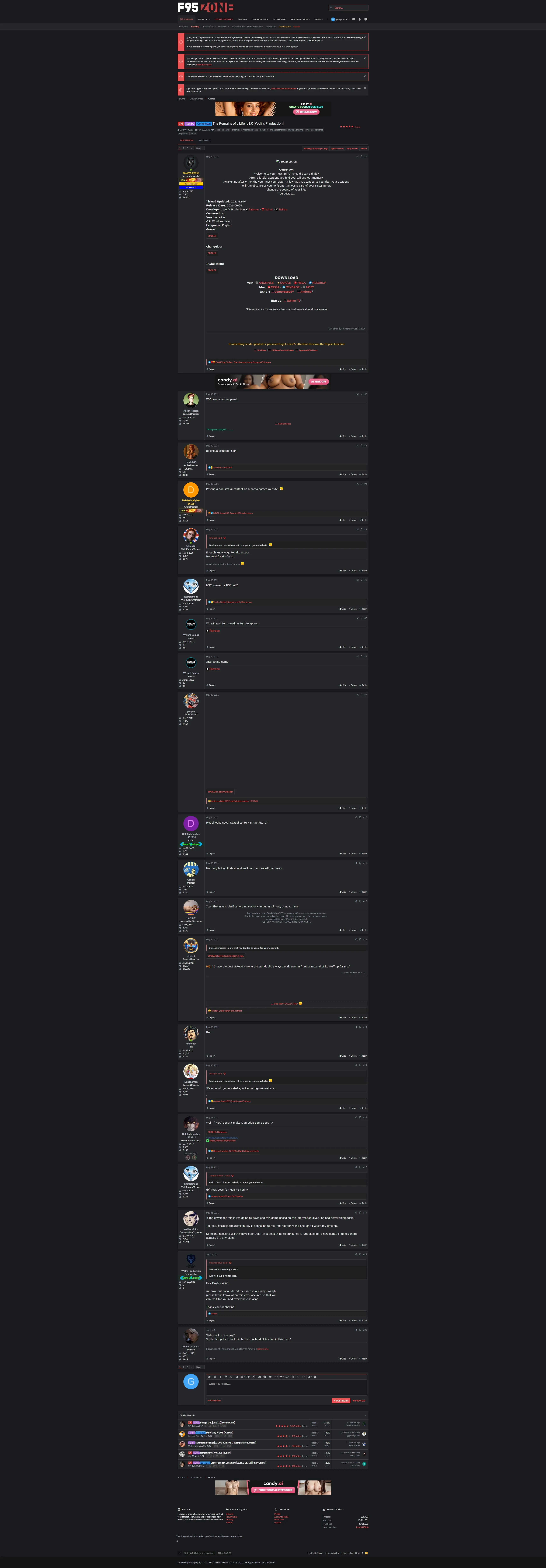 VN Ren'Py Completed The Remains of a Life [v1.0 [Wolf's Production] | Free Adult Games