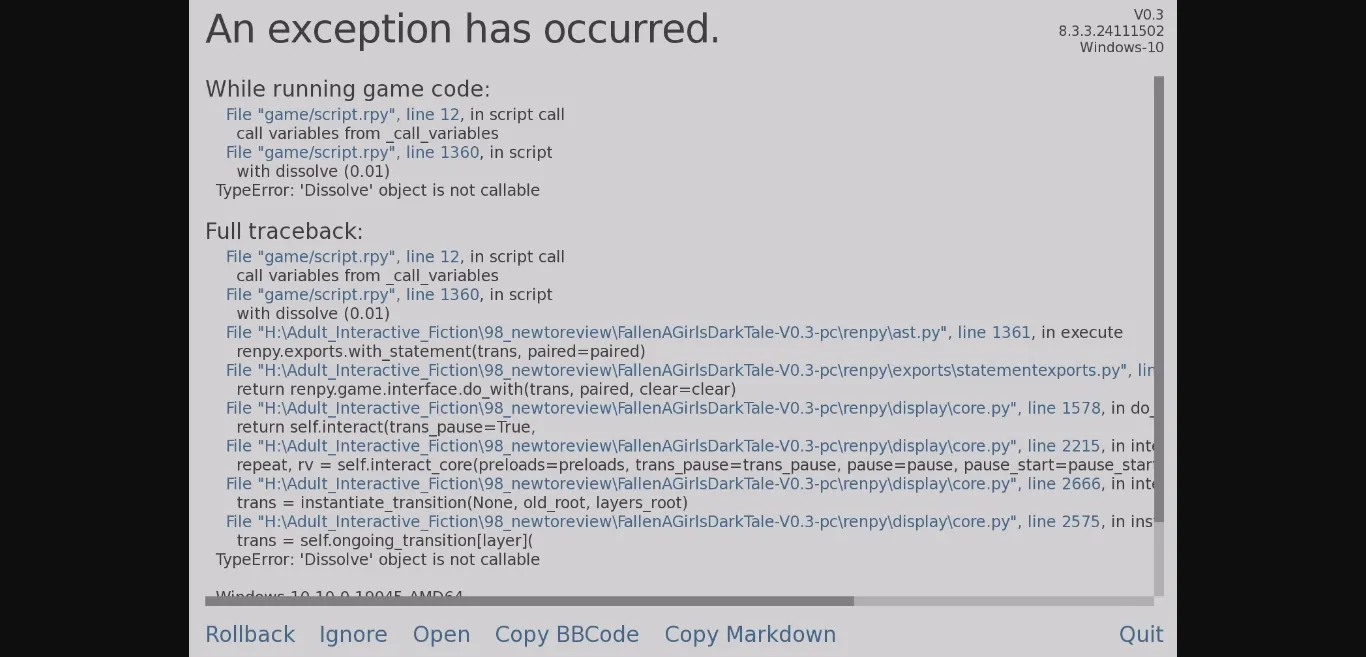 VN Ren'Py Fallen  A Girl's Dark Tale [v0.3] [Galaxyoverride17] | Free Adult Games