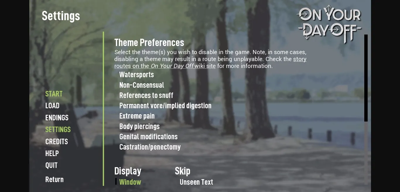 VN Ren'Py On Your Day Off [v0.5 Paid] [runneroo] | Free Adult Games