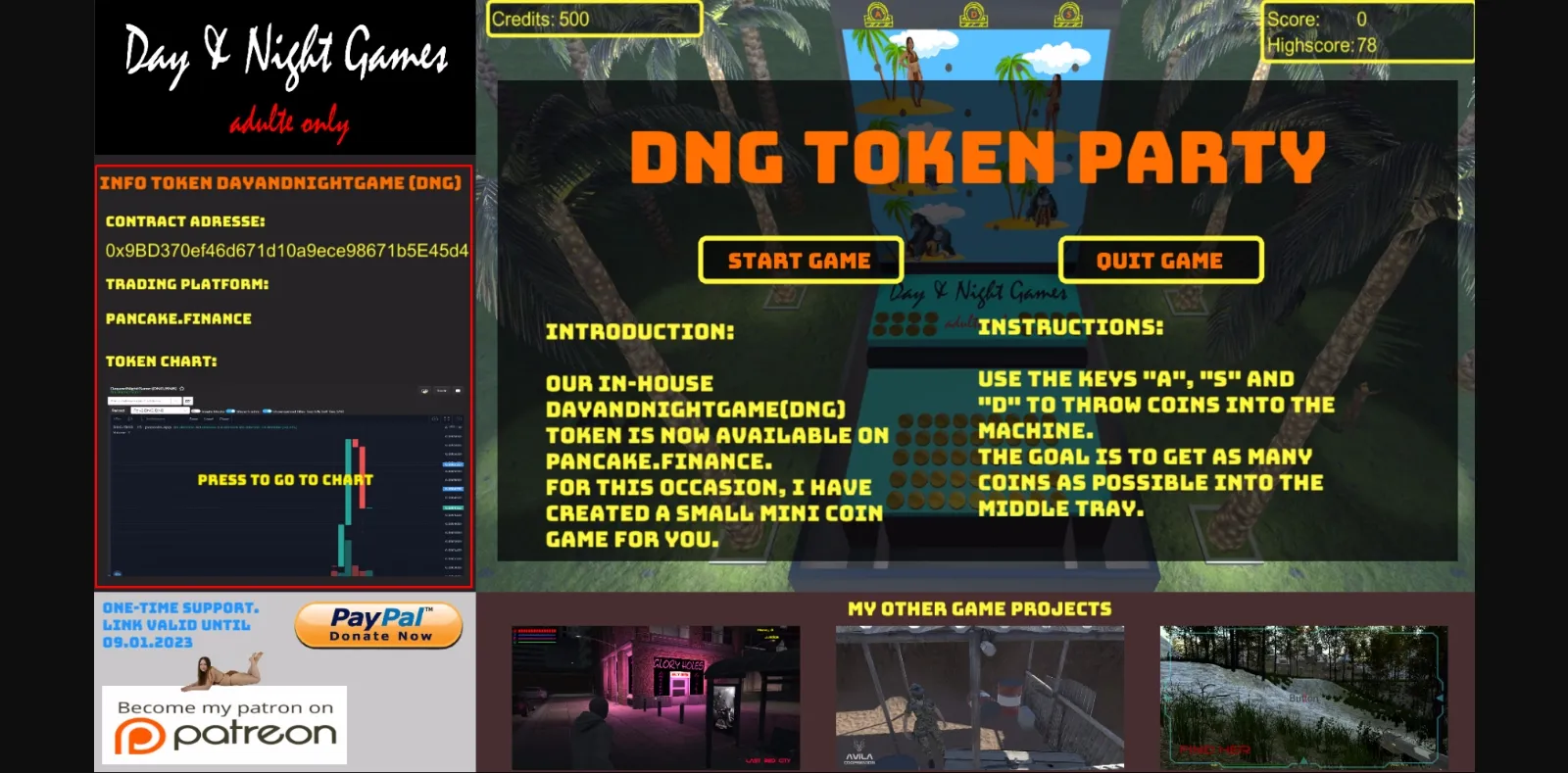Unity Abandoned DNG Token Party [v0.1] [DayandNightGames] | Free Adult Games