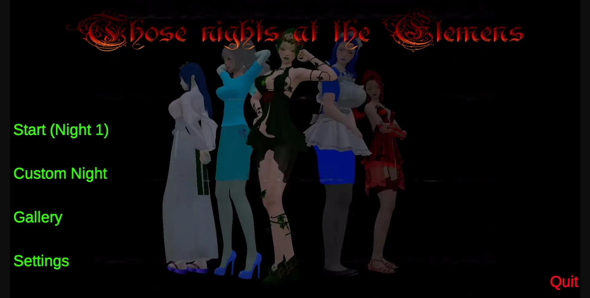 Unity Abandoned Night at the Elemens [v0.7d] [Eatme123] | Free Adult Games