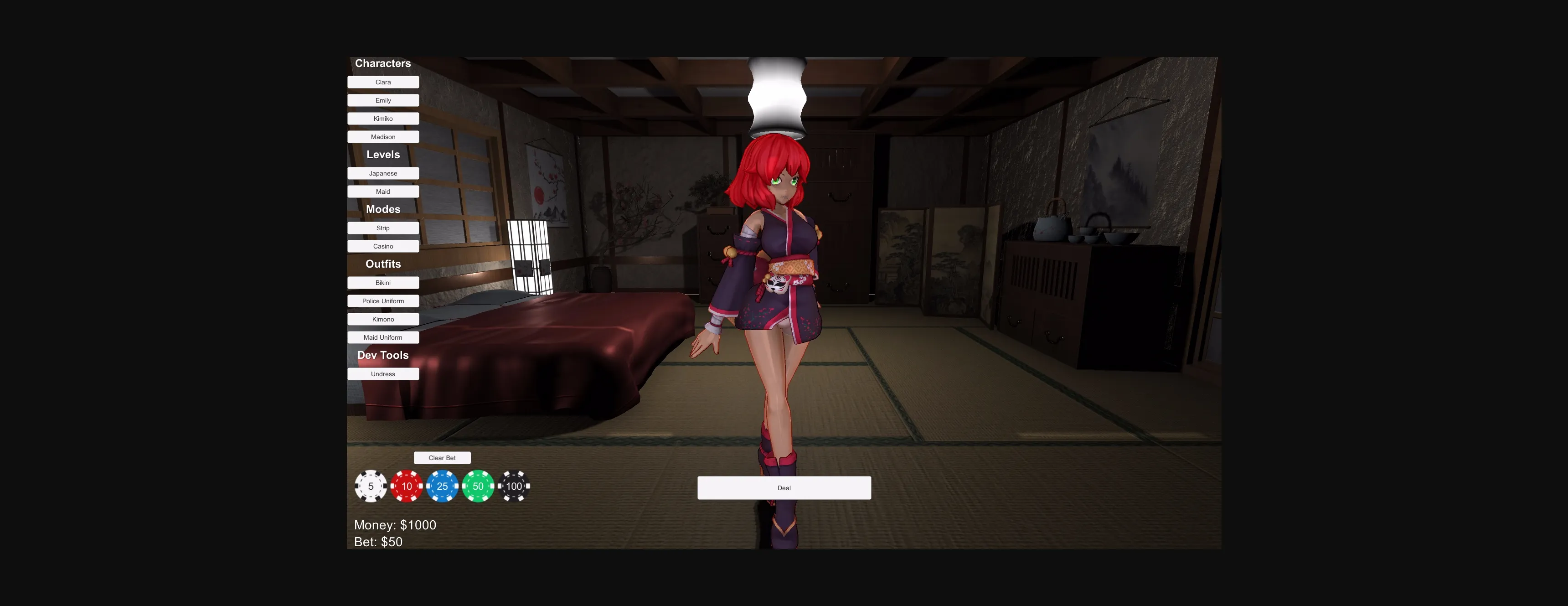 Unity Bedroom Blackjack [v0.9.2] [InterLEWD Creations] | Free Adult Games