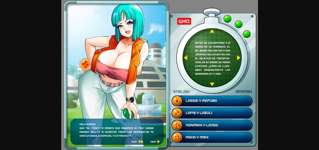 Unity Completed Dragon Ball Strip Quiz Game [Final] [Witchking00] | Free Adult Games