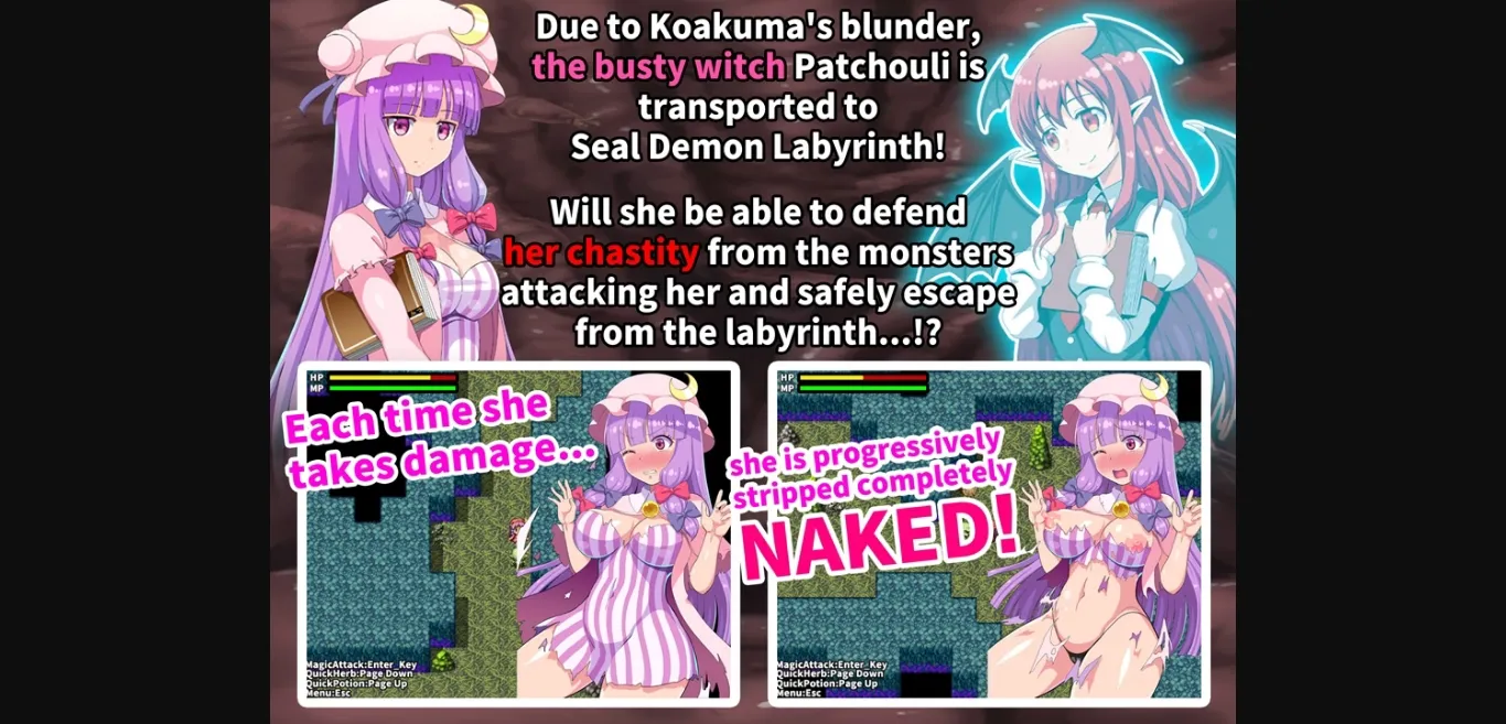 RPGM Completed Interspecies Sex Labyrinth & The Lewd Busty Witch ~Until Patchouli Becomes A Seedbed~ [Kleitos] | Free Adult Games