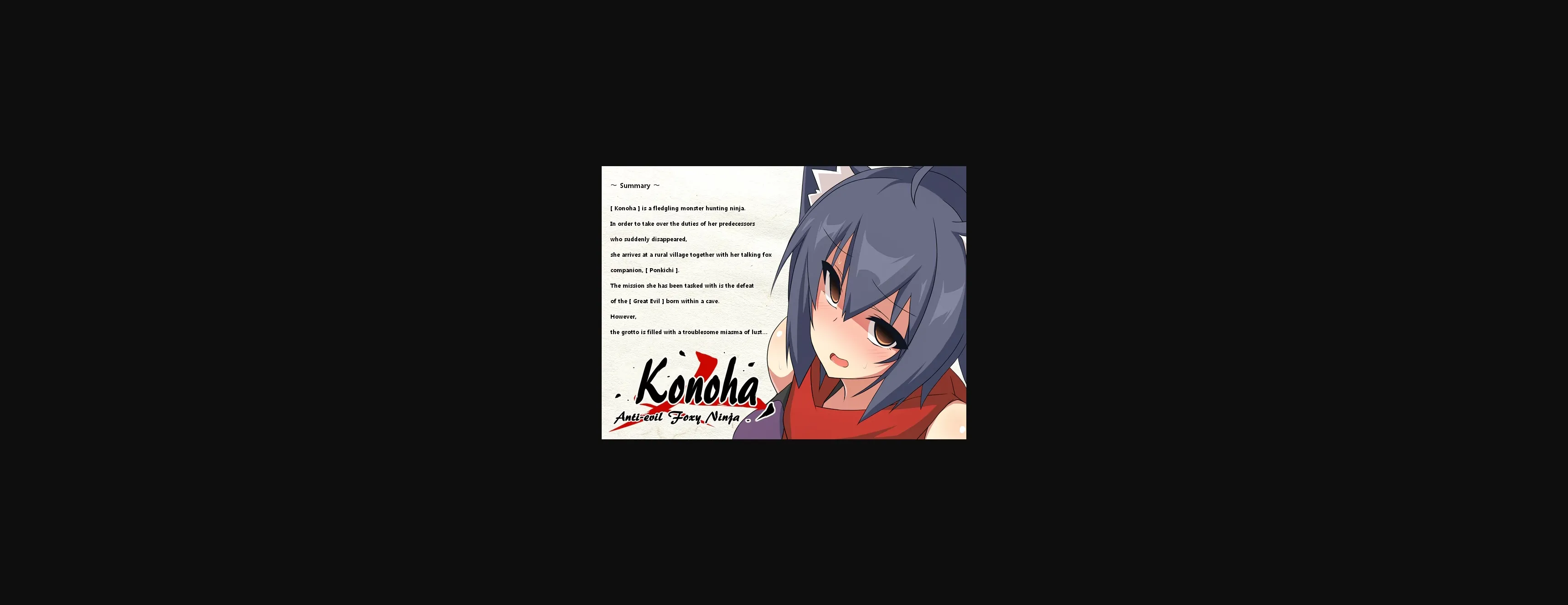RPGM Completed Konoha, Anti-evil Foxy Ninja [v1.22] [Hachimitsu Sand] | Free Adult Games