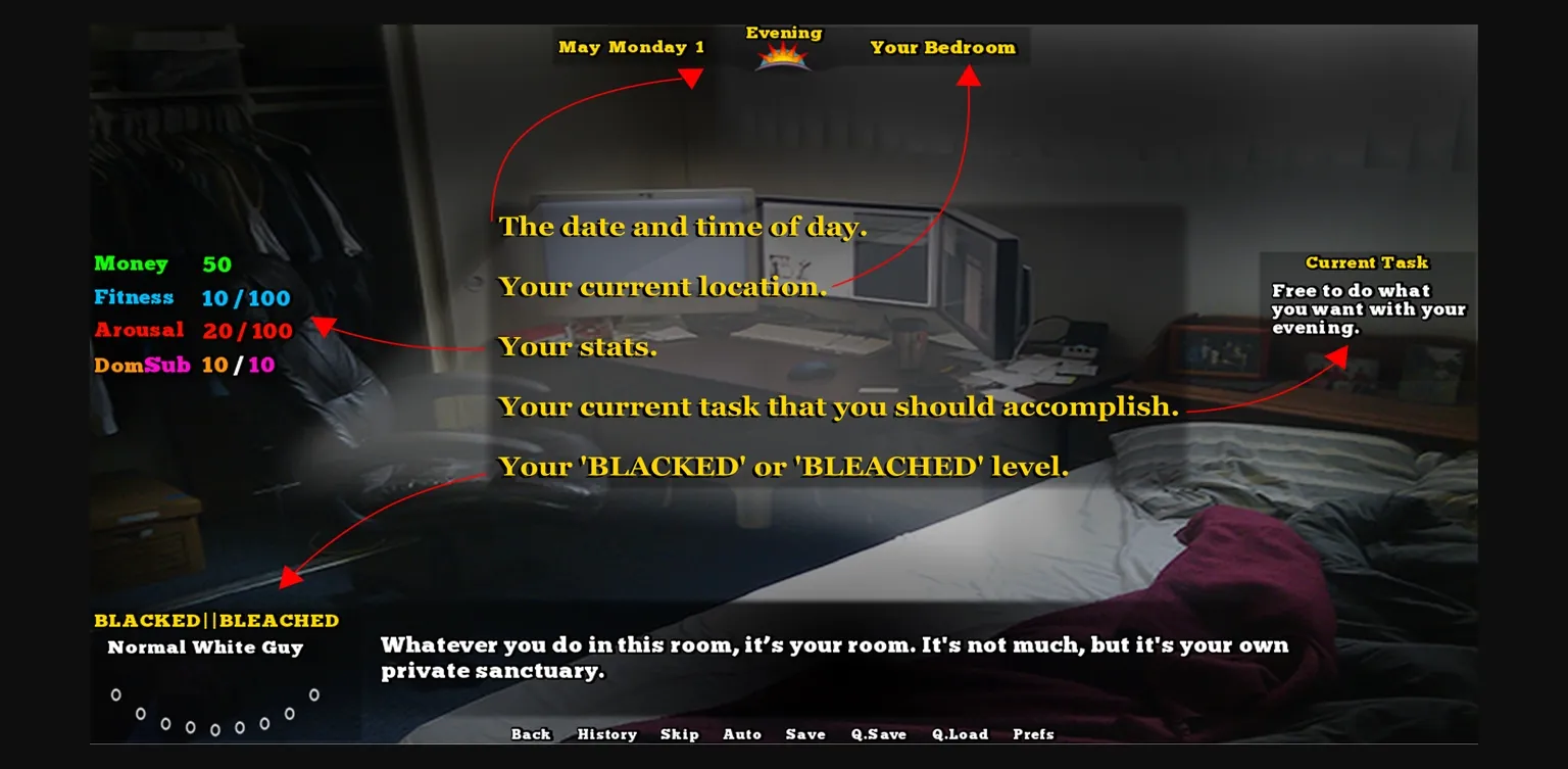 VN Ren'Py Abandoned Blacked or Bleached [v0.3] [Pallidus Nox] | Free Adult Games