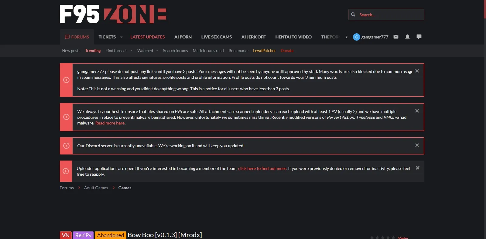 VN Ren'Py Abandoned Bow Boo [v0.1.3] [Mrodx] | Free Adult Games