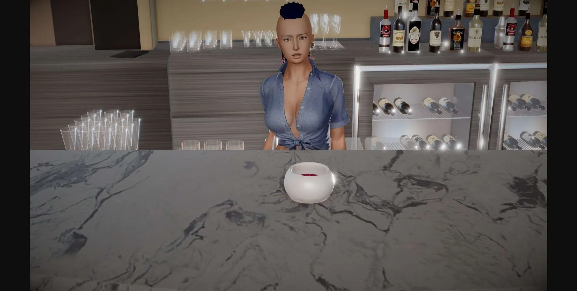 VN Ren'Py Abandoned Hot Kitty BAR [v0.7] [Jester555] | Free Adult Games