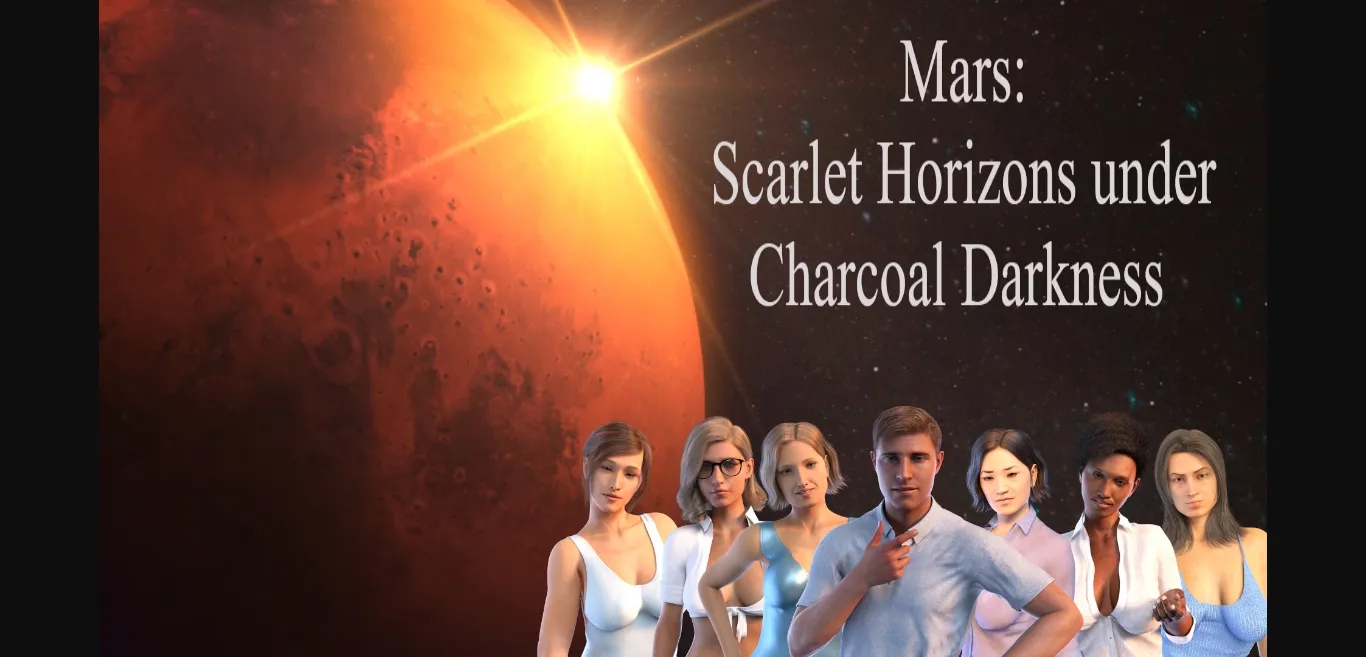 VN Ren'Py Abandoned Mars  Scarlet Horizons Under Charcoal Darkness [v1.06] [Just Aaron Art] | Free Adult Games
