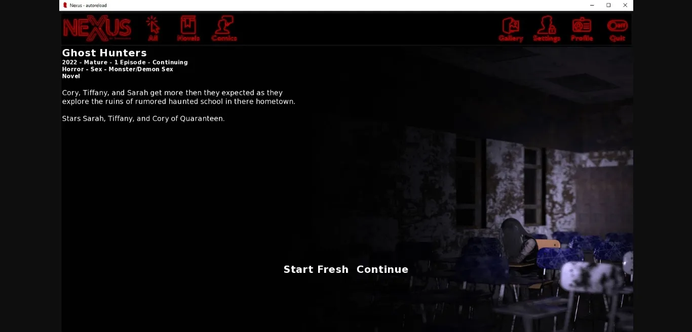 VN Ren'Py Abandoned Nexus [v0.27X] [3DRComics] | Free Adult Games