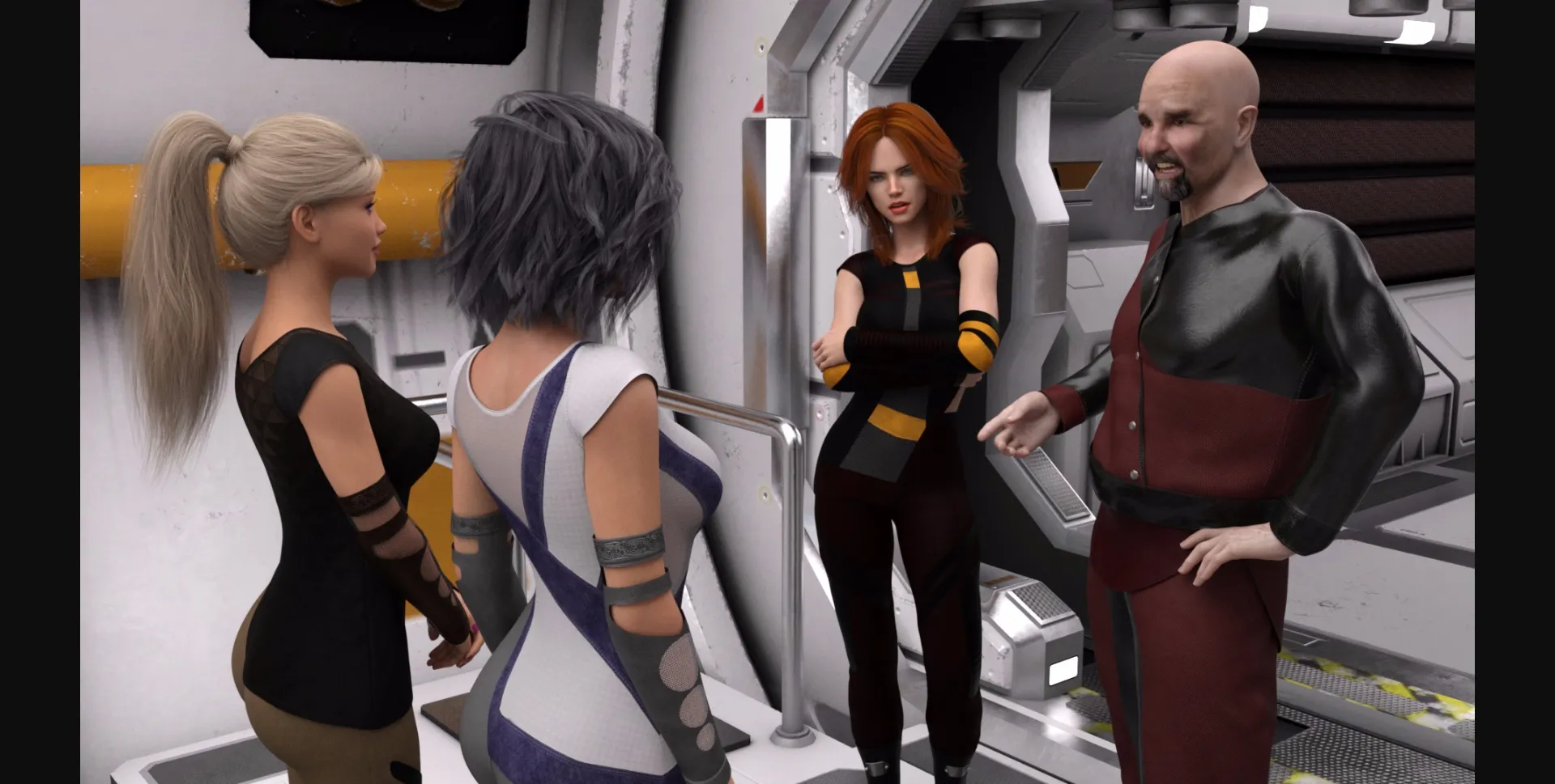 VN Ren'Py Abandoned Space Cadettes [Ep.1] [SpaceBall1] | Free Adult Games