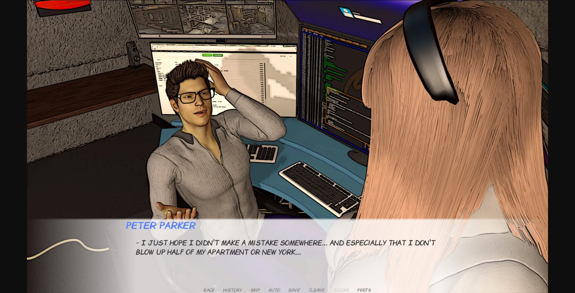 VN Ren'Py Abandoned Spider Gwen [v0.0.3 NSFW] [AdultVNComix] | Free Adult Games