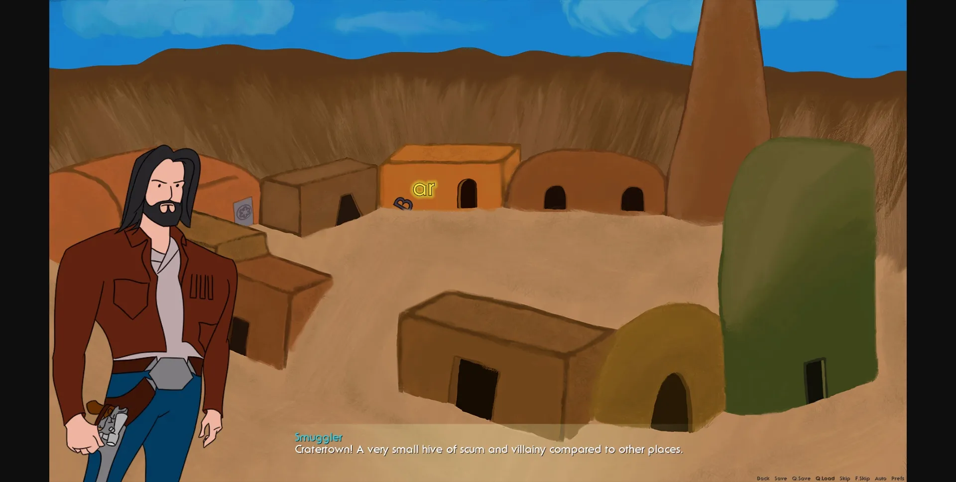 VN Ren'Py Abandoned The Smuggler - A Star Wars Porn Parody [v0.1] [SparrowBruh] | Free Adult Games