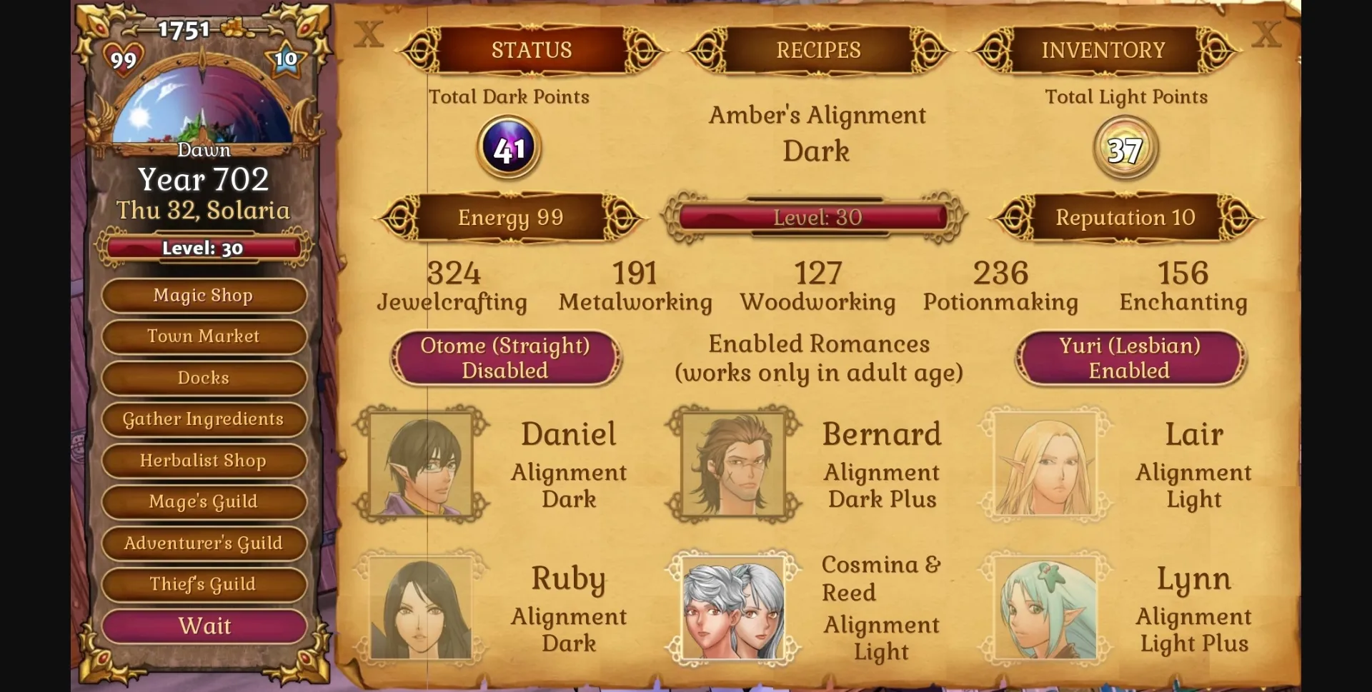 VN Ren'Py Completed Amber's Magic Shop [Winter Wolves] | Free Adult Games