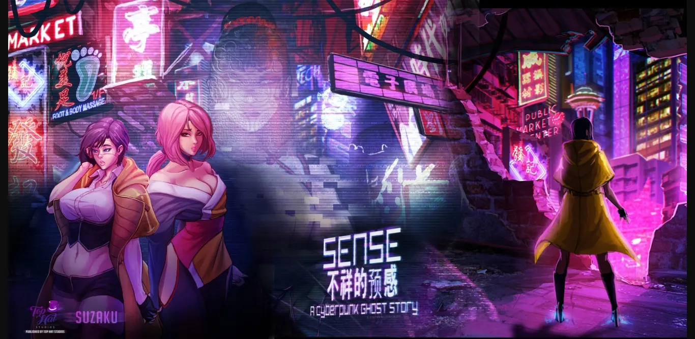Unity Completed Sense   A Cyberpunk Ghost Story [v1.1] [Suzaku   Top Hat Studios] | Free Adult Games