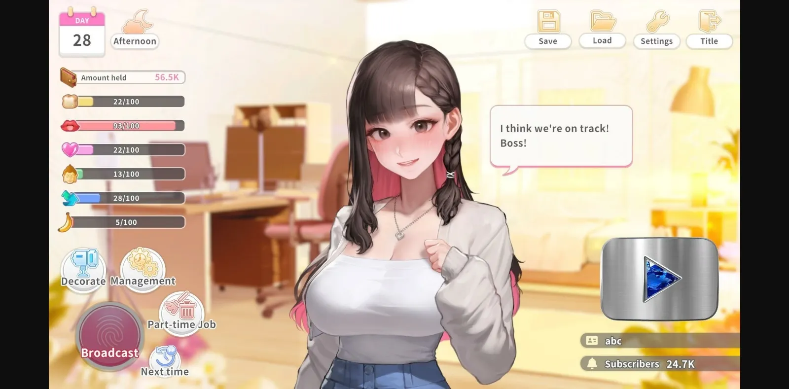 Unity Completed Streaming ON! VTuber Training [v1.0.0] [Momentum Games] | Free Adult Games