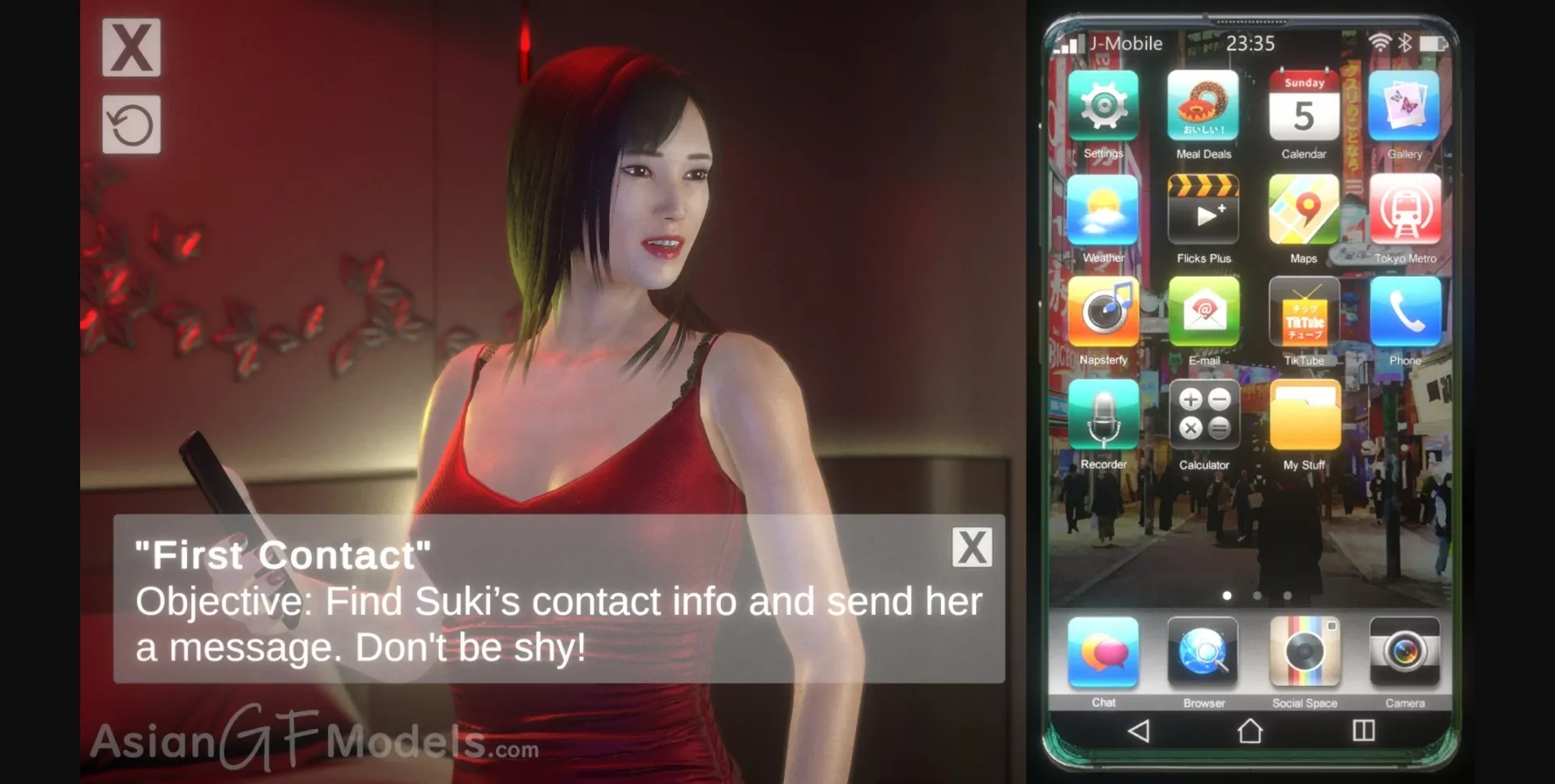 Unity Silk Suki - Chat Messaging Game [v1.0] [AsianGFModels] | Free Adult Games