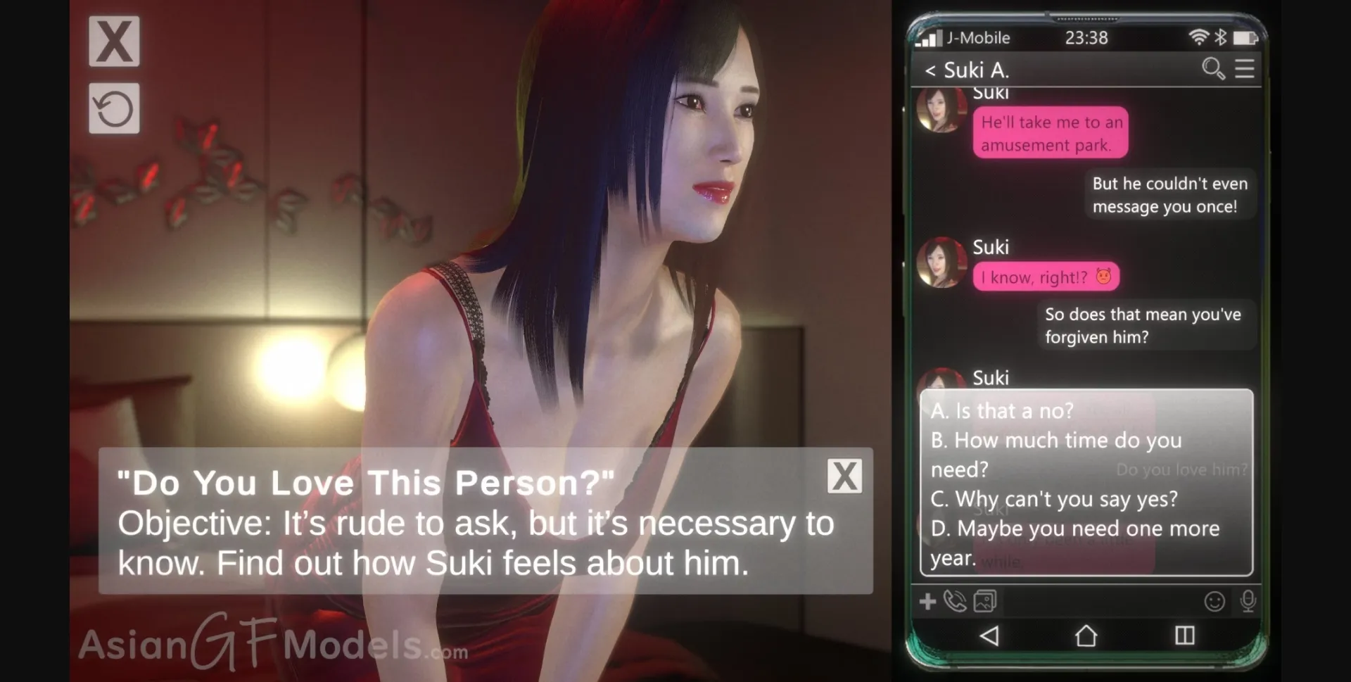 Unity Silk Suki - Chat Messaging Game [v1.0] [AsianGFModels] | Free Adult Games