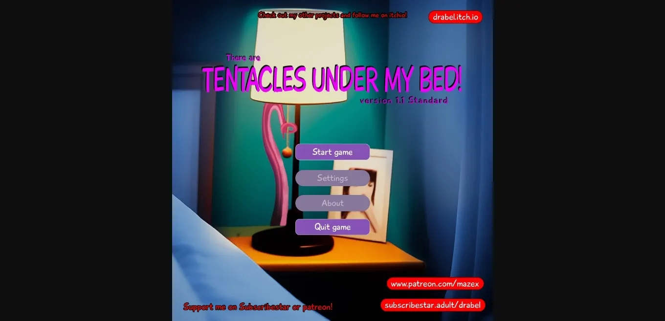 Unreal Engine Completed There are tentacles under my bed! [v1.1 Standard] [Drabel] | Free Adult Games