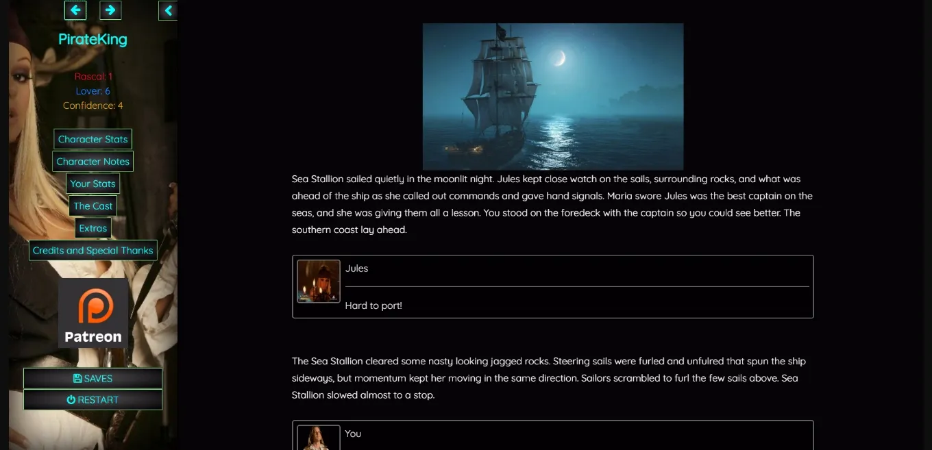 VN HTML Abandoned Pirate King [Ch 2 0.1] [critical_gaming] | Free Adult Games