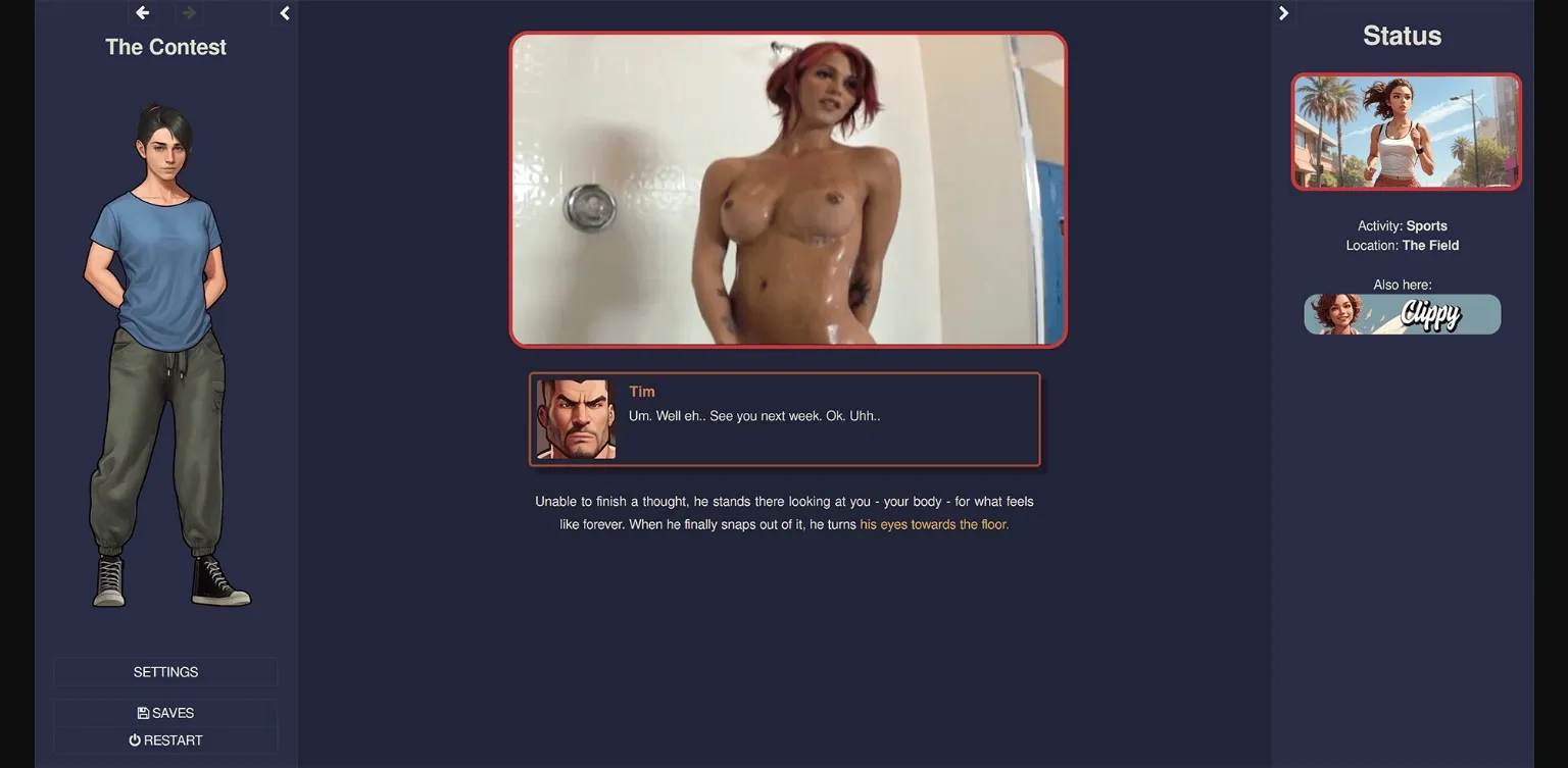 VN HTML Abandoned The Contest [C1W2.5] [Hopjesvlamonster] | Free Adult Games