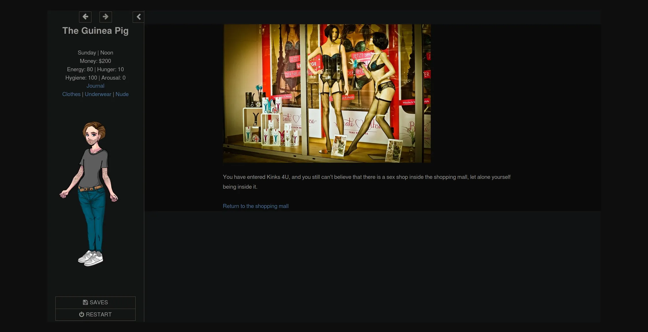 VN HTML Abandoned The Guinea Pig [v0.30a] [theGP] | Free Adult Games