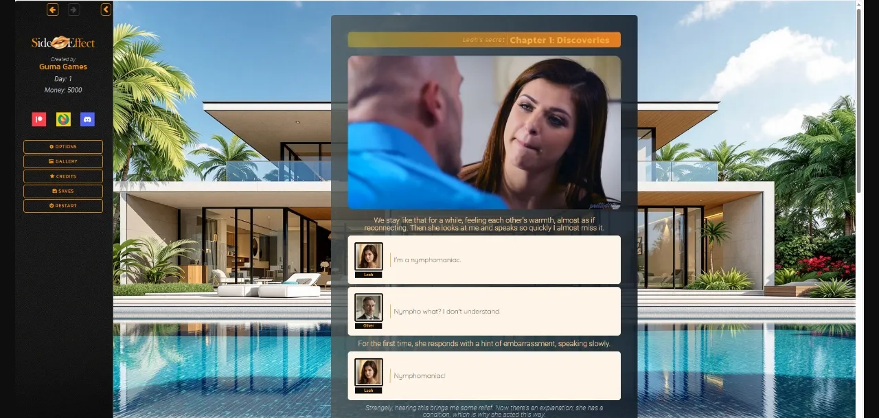 VN HTML Side Effect [Ch.1 P2 v0.1] [Guma Games] | Free Adult Games