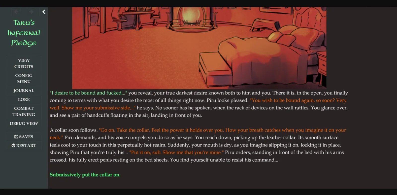 VN HTML Taru's Infernal Pledge [v0.7p.1a] [FlimsyLegs] | Free Adult Games