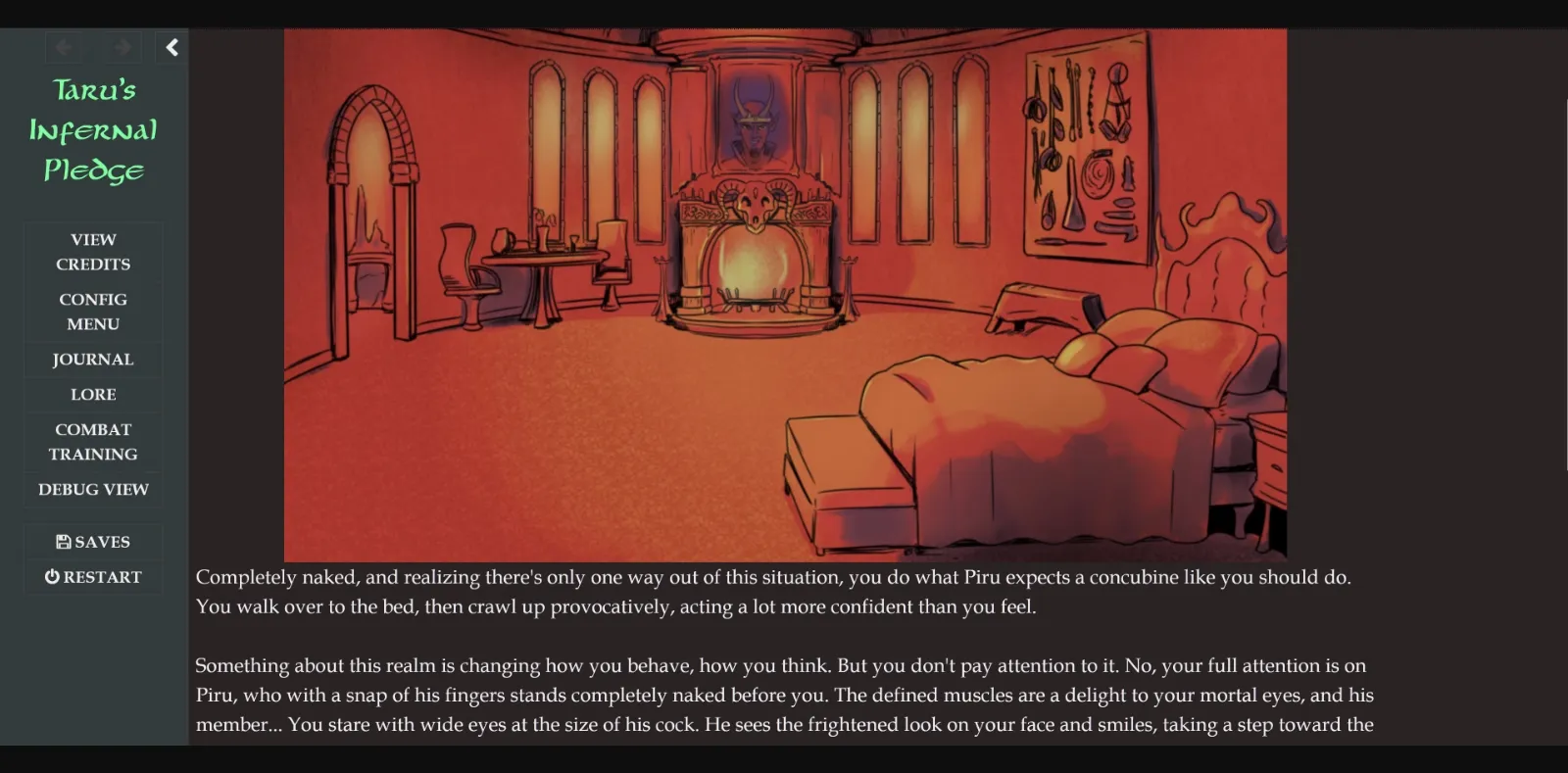 VN HTML Taru's Infernal Pledge [v0.7p.1a] [FlimsyLegs] | Free Adult Games