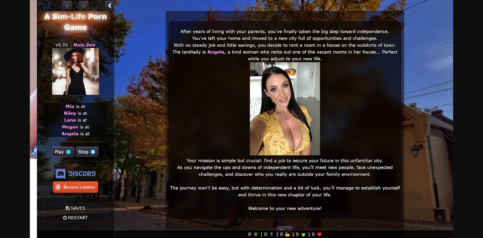 HTML A Sim-Life Porn Game [v1.04] [Nala.Dev] | Free Adult Games