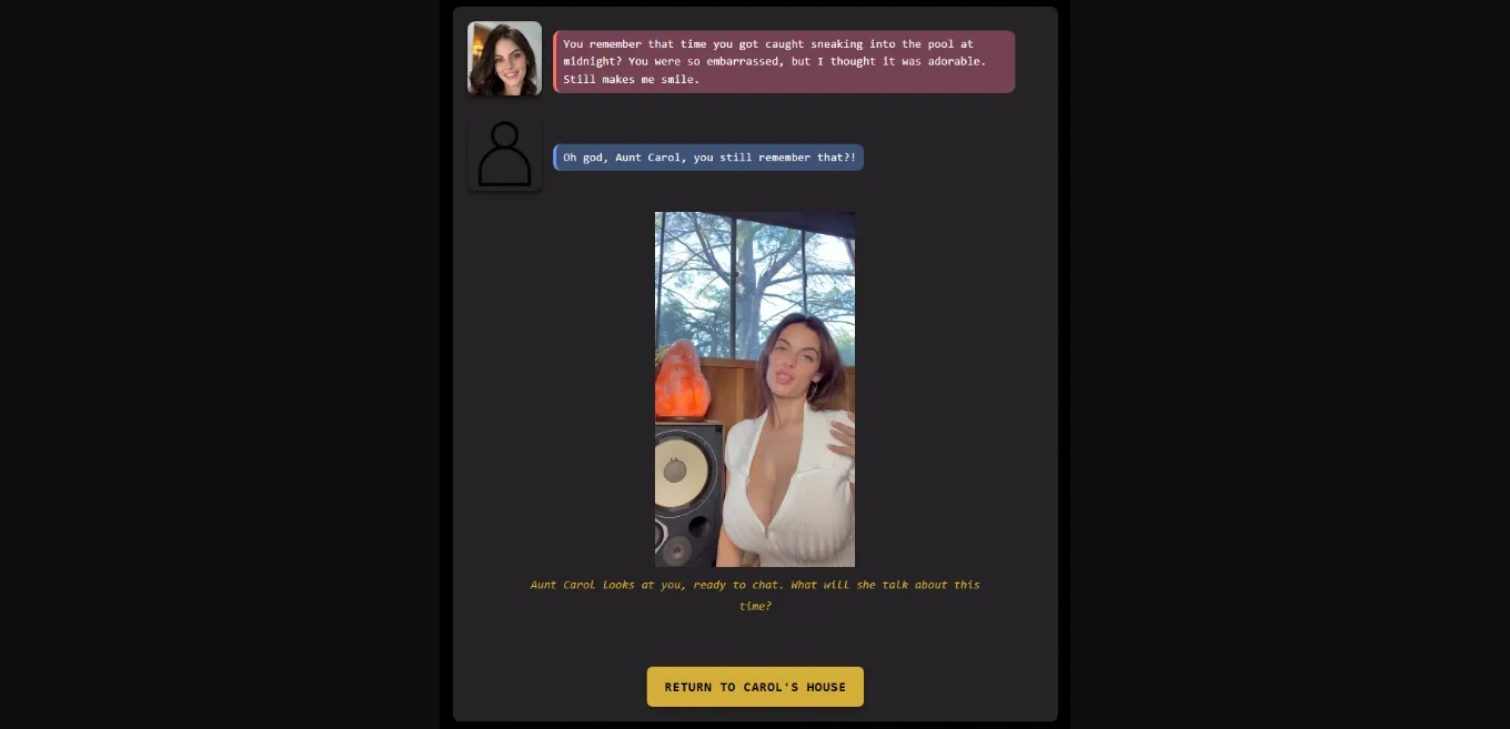 HTML A Weekend with Aunt Carol [v0.2] [ChromaK] | Free Adult Games