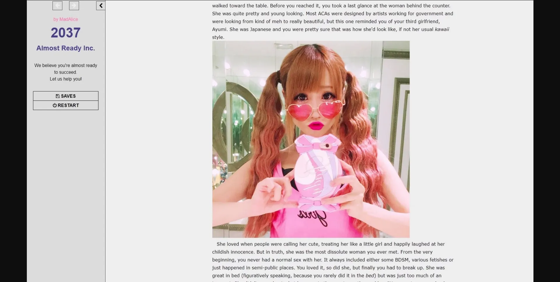 HTML Abandoned 2037 - Almost ready, Inc. [v0.9.6] [MadAlice] | Free Adult Games
