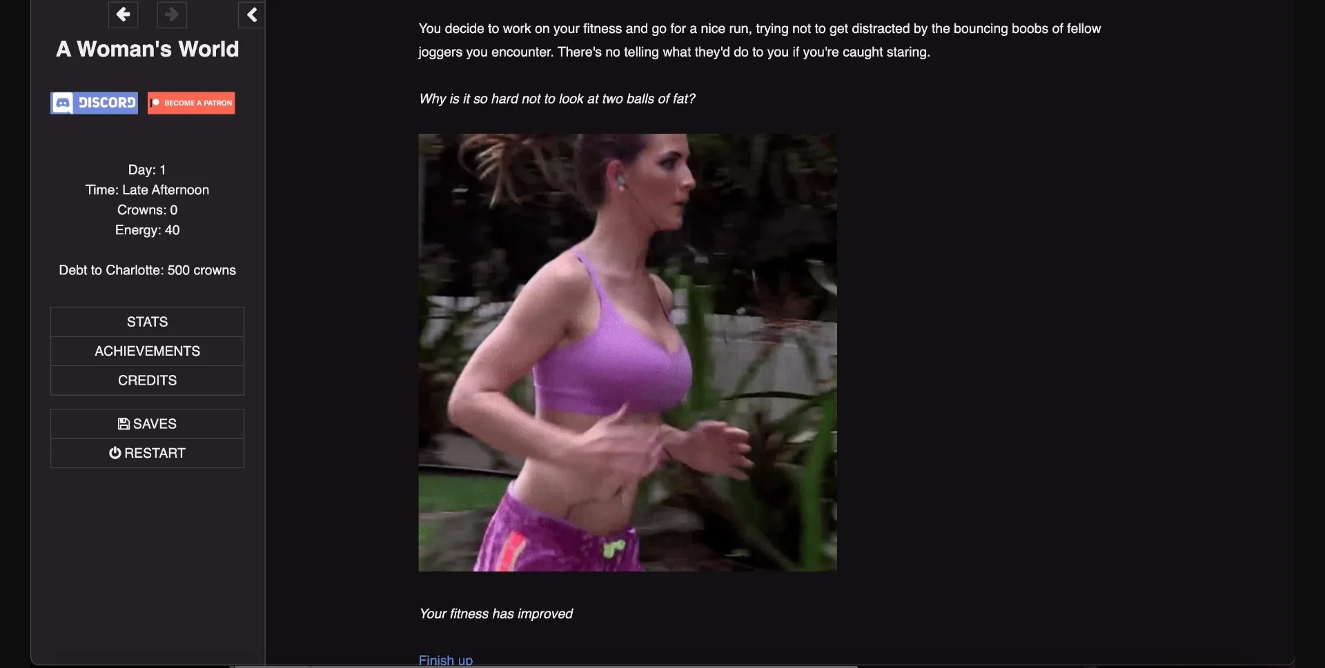 HTML Abandoned A Woman's World [v0.3] [AverageHtmlEnjoyer] | Free Adult Games