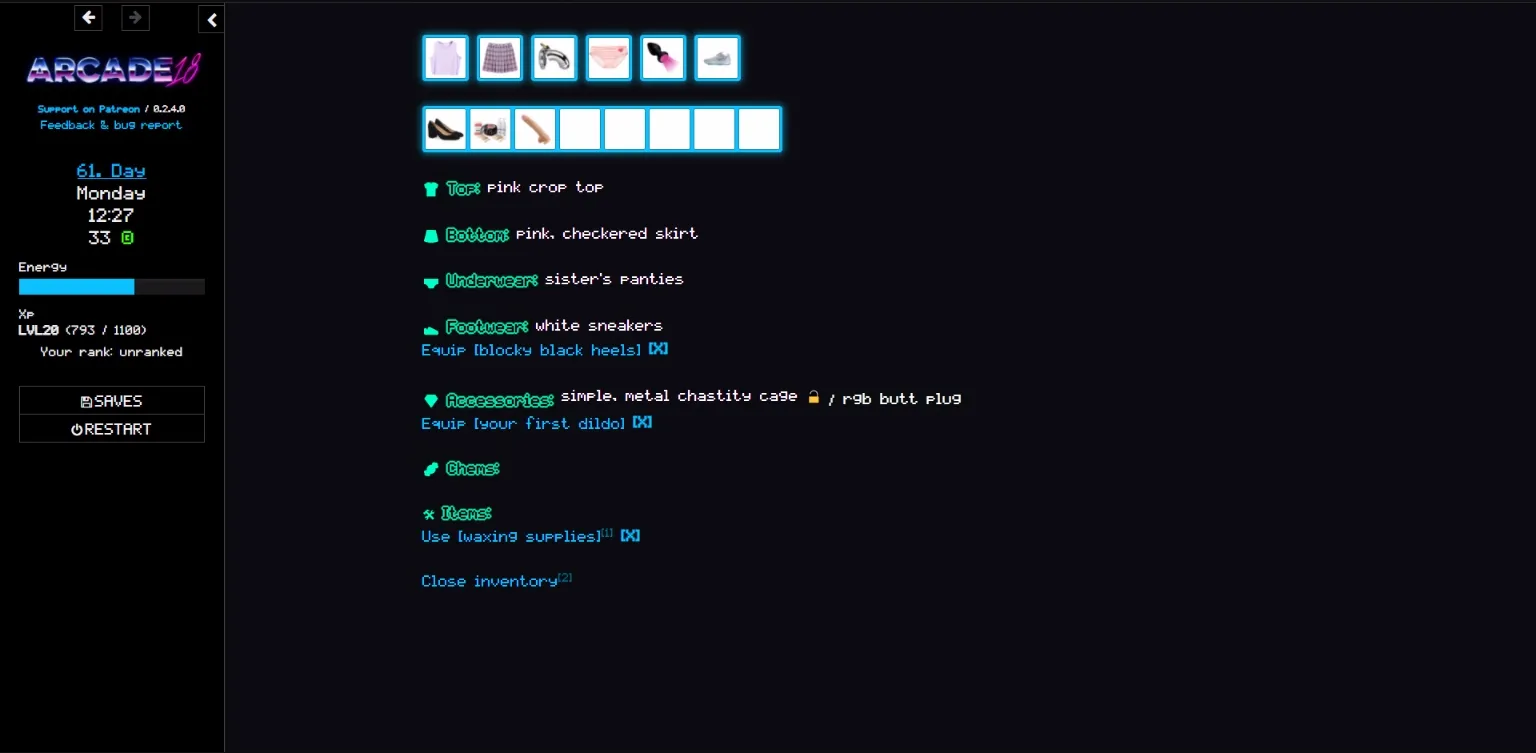 HTML Abandoned Arcade 18 [v0.2.4.1] [Mizperix] | Free Adult Games