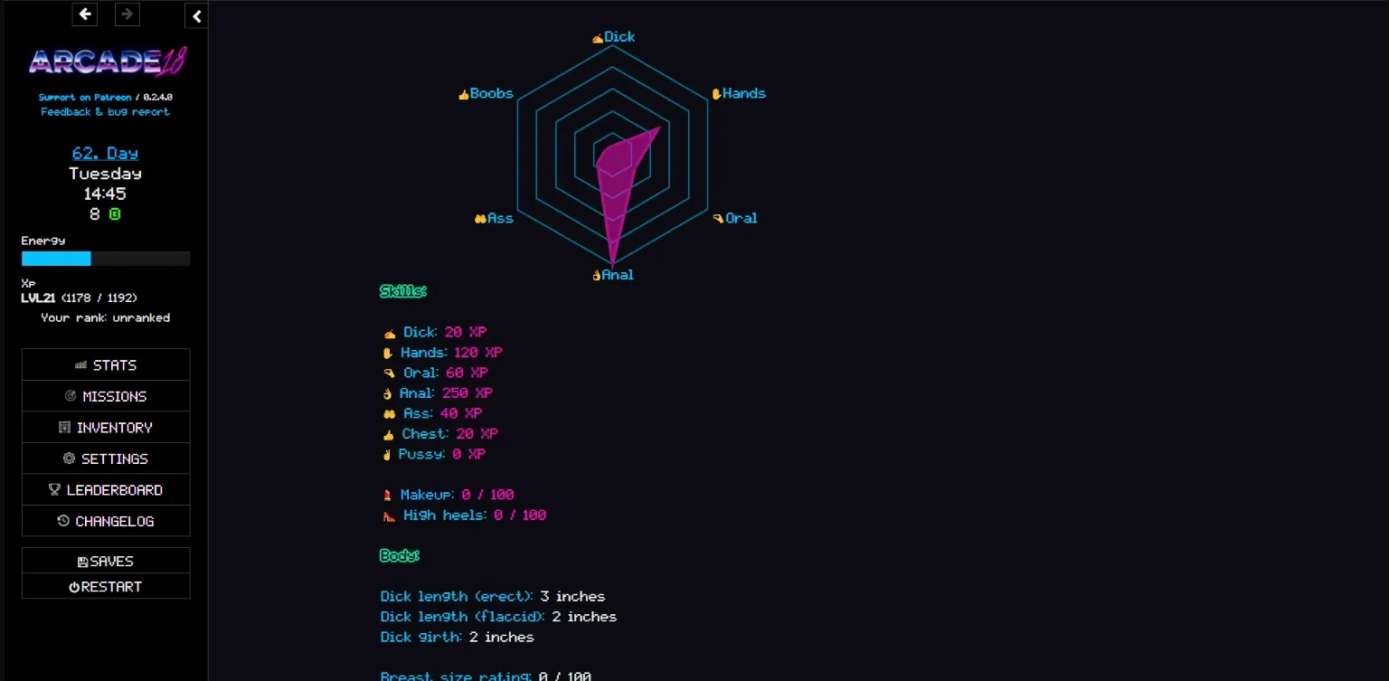 HTML Abandoned Arcade 18 [v0.2.4.1] [Mizperix] | Free Adult Games