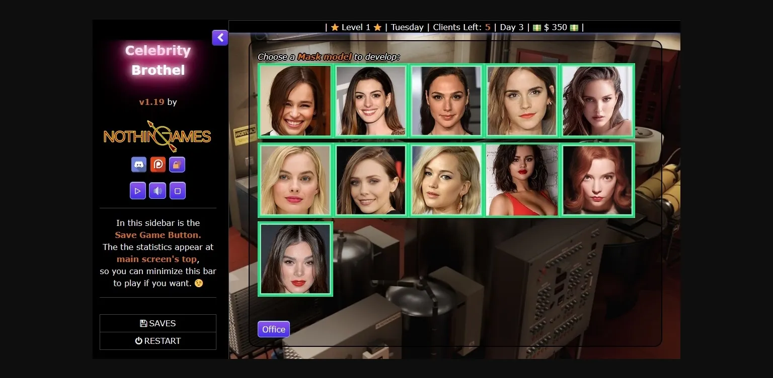 HTML Abandoned Celebrity Brothel [v1.24] [NothinGames] | Free Adult Games