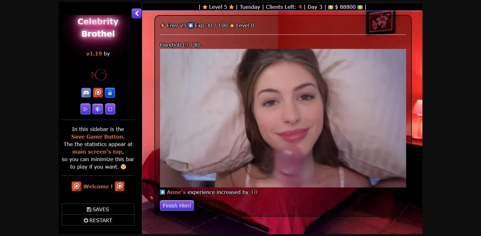 HTML Abandoned Celebrity Brothel [v1.24] [NothinGames] | Free Adult Games