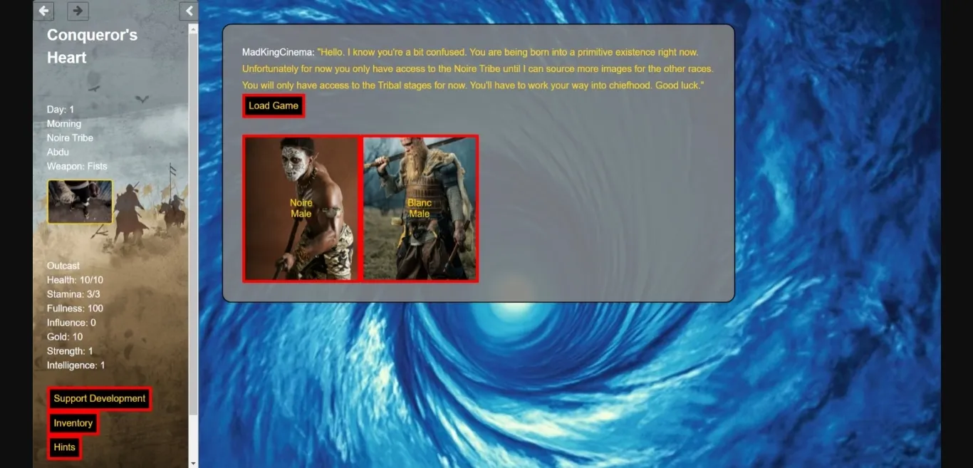 HTML Abandoned Conqueror's Heart [v0.042] [Mad King Cinema] | Free Adult Games