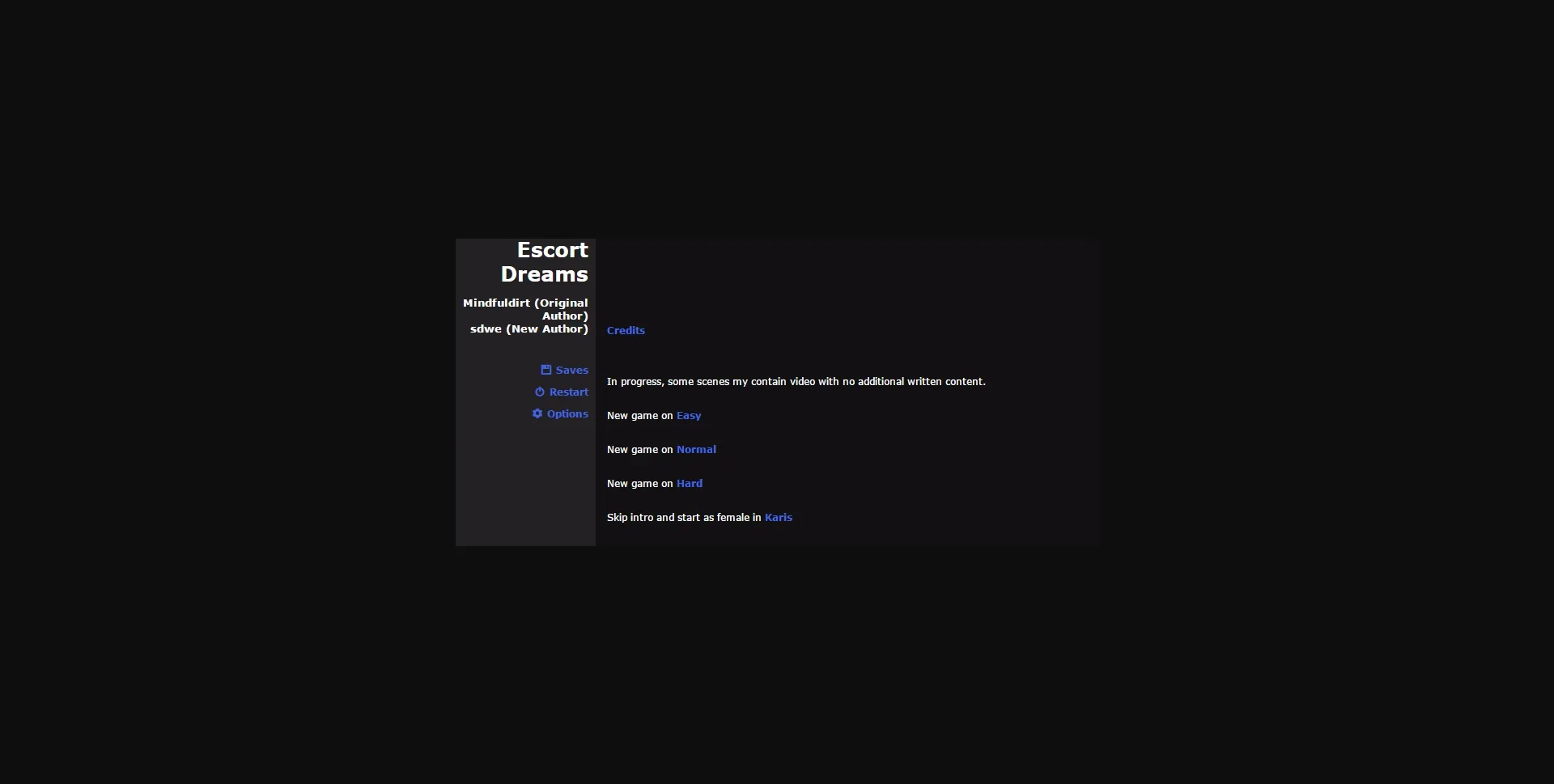 HTML Abandoned Escort Dreams [v1.0.5] [Mindfuldirt & Sdwe] | Free Adult Games