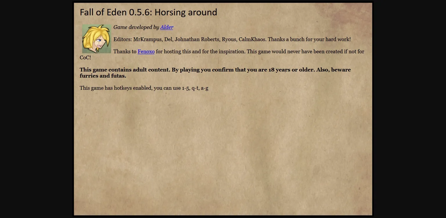 HTML Abandoned Fall of Eden [v0.5.6] [Alder] | Free Adult Games