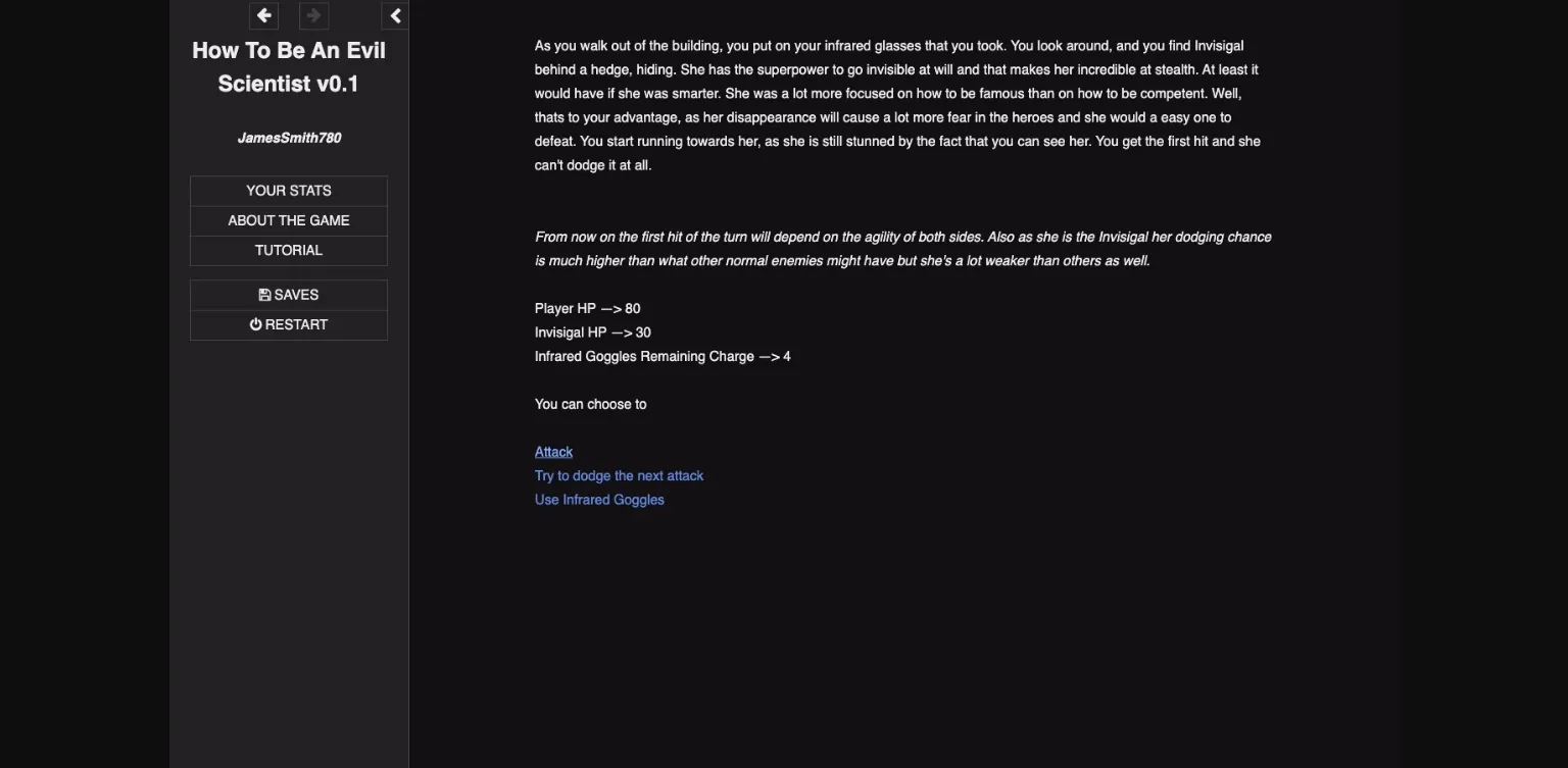 HTML Abandoned How to Be an Evil Scientist [v0.1] [JamesSmith780] | Free Adult Games