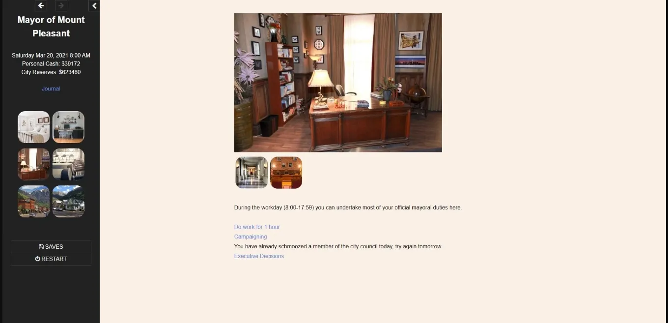 HTML Abandoned Mayor of Mount Pleasant [v0.4.1] [Hugo Games] | Free Adult Games