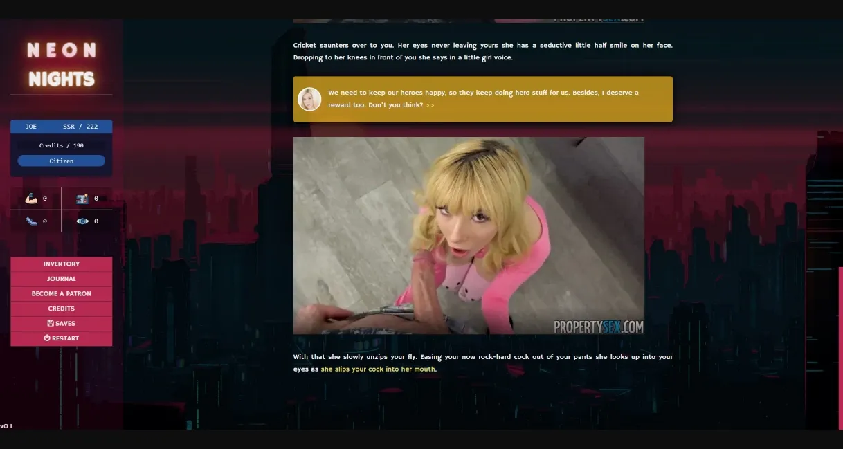 HTML Abandoned Neon Nights [v0.1] [murkwood] | Free Adult Games