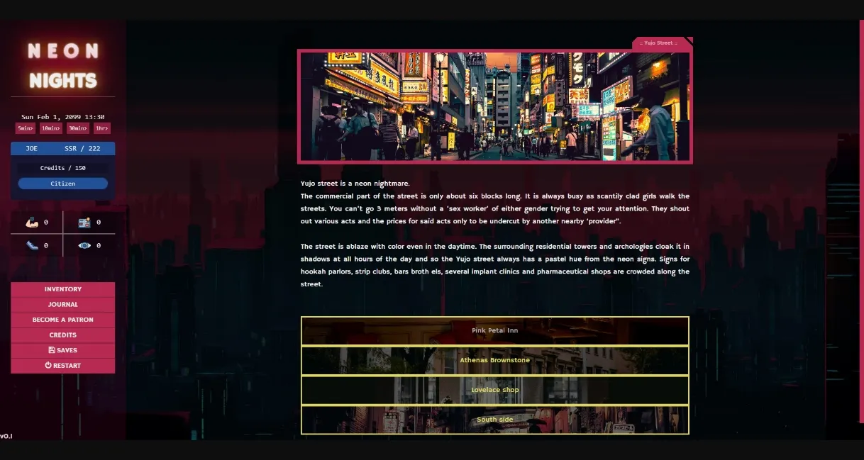 HTML Abandoned Neon Nights [v0.1] [murkwood] | Free Adult Games